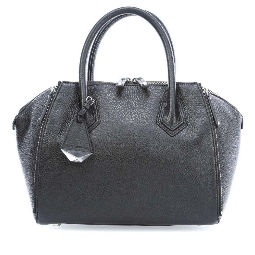 NWT Rebecca Minkoff Mini Perry Satchel, Black Leather (1103244)